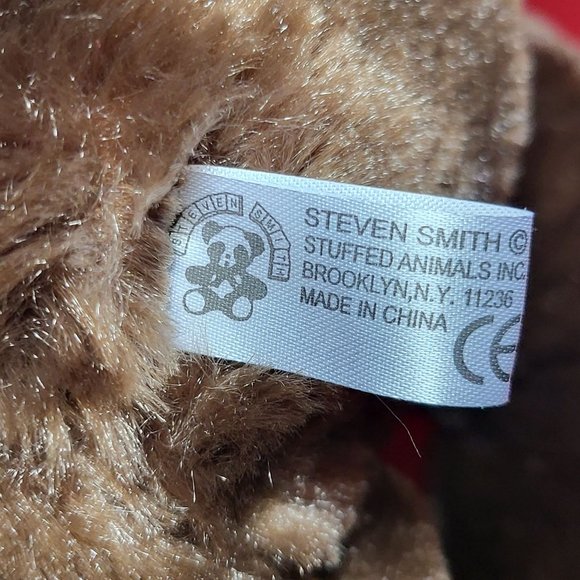 Steven Smith Dark Brown Teddy Bear 15" Stuffed Animal with Gold Ribbon - Picture 7 of 10